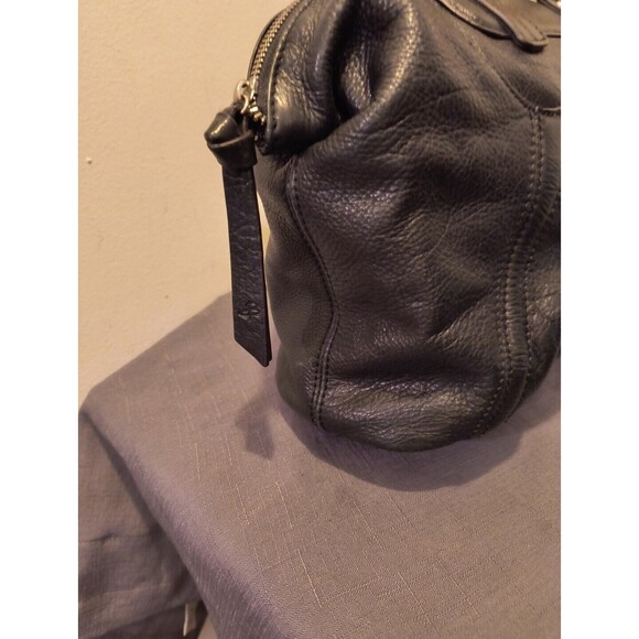 B.MAKOWSKY Large Black Leather Satchel Bag Purse  12 in X 9 in - Picture 5 of 10